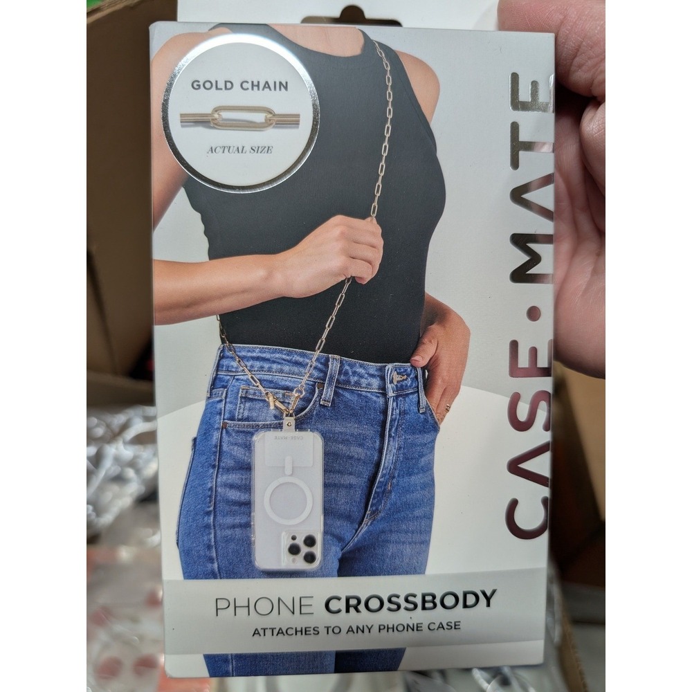 CASE MATE PHONE CROSSBODY GOLD CHAIN